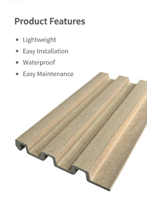 Beige Woven Texture Fluted PS Wall Panel best