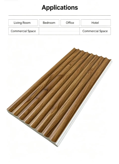 Fluted Wood Grain PS Wall Panel factory