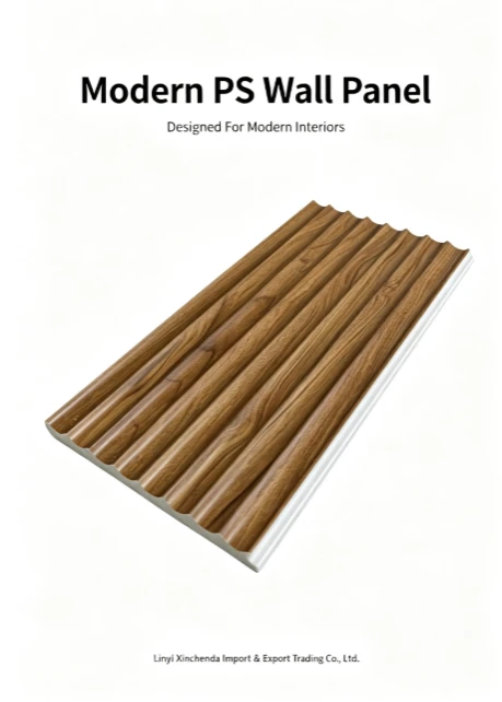 Fluted Wood Grain PS Wall Panel high quality