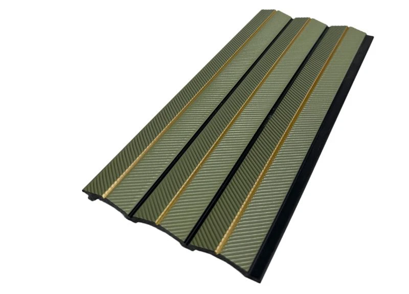 Green Fluted PS Wall Panel For Interior Decoration