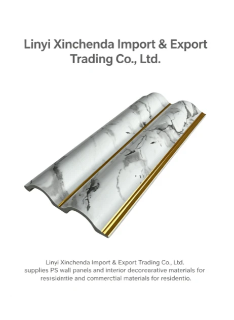 Marble Gold Inlay PS Fluted Wall Panel suppliers