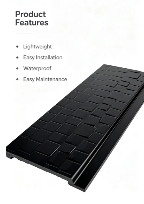 Modern Black Mosaic PS Wall Panel suppliers