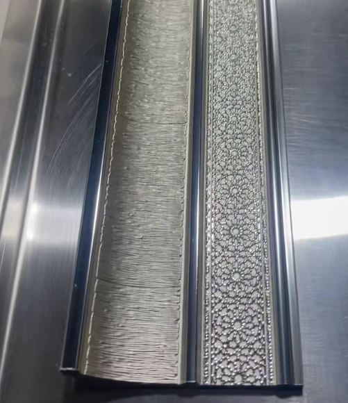 PS Skirting With Sliver Line Pattern