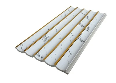 Luxury Marble PS Wall Panel With Gold Line Design