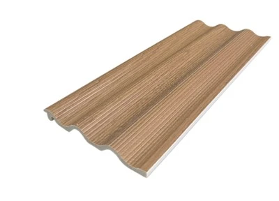 Wood-Grain Wave Wall Panel